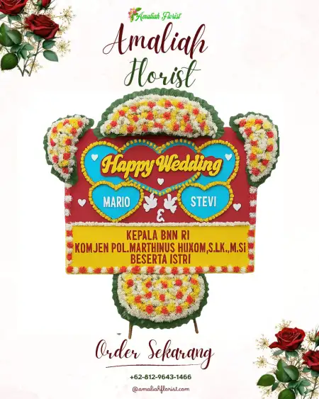 Papan Bunga Pernikahan Goa Balim